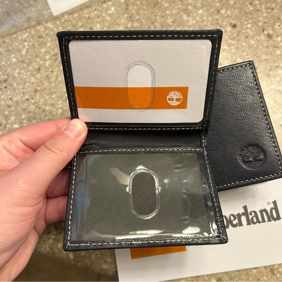 NWT Timberland Black Genuine Leather Bifold Wallet Men’s - Blix Passcase - Picture 7 of 11